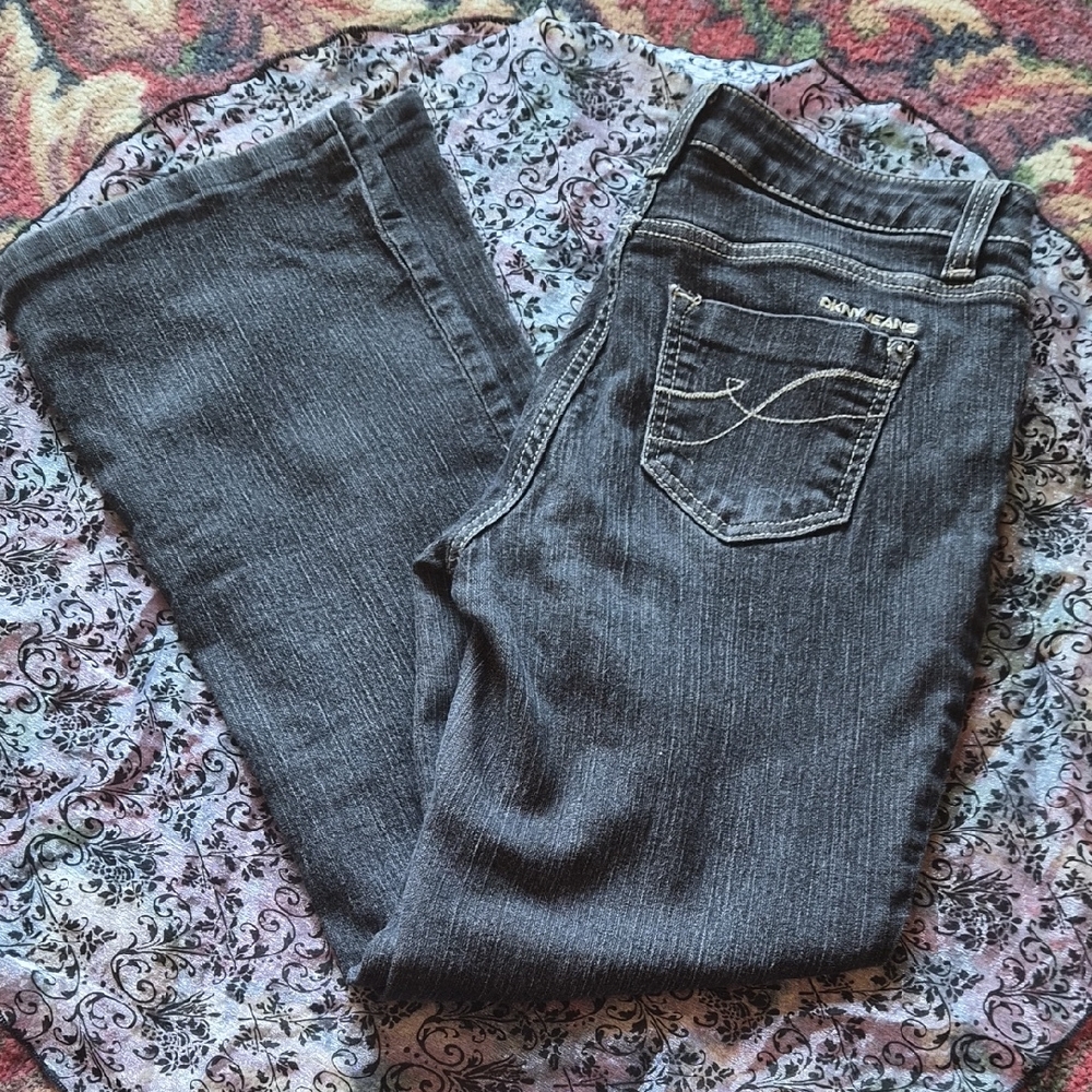 DKNY Women's Boot Cut Jeans - Dark Gray Size 8